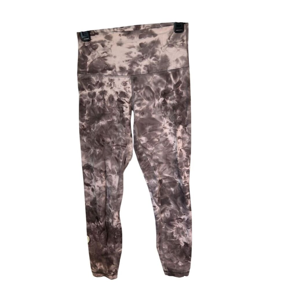 Lululemon Women's High-Rise Leggings Size 6 Gray Diamond Dye Yoga Pants
